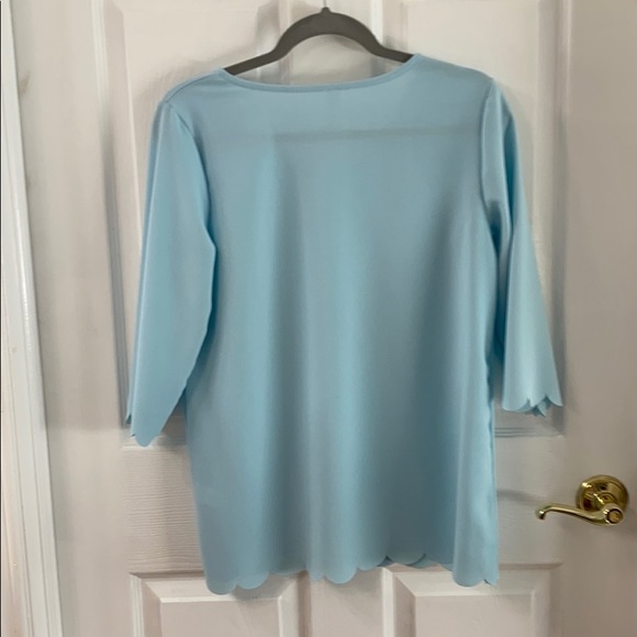 Beautiful baby blue tunic top 3/4 sleeve - Picture 5 of 5